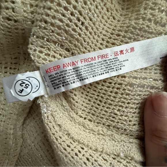 Free People Beige Knit Lace-up Sleeve Sweater – OVERSIZED XS - Picture 7 of 9